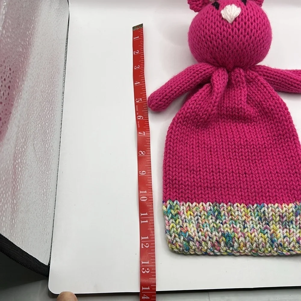 Baby lovey.  Handmade baby cuddle bear.